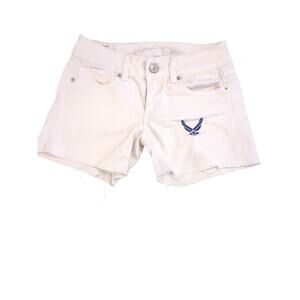 Womens/Jrs American Eagle Outfitters MIDI White Denim Jean Shorts 00